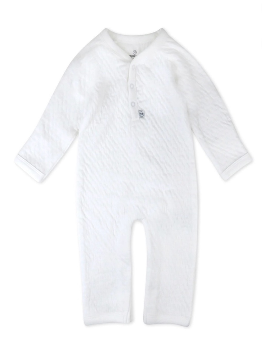 The Honest Company White Long-Sleeve Baby One-Piece Bodysuit